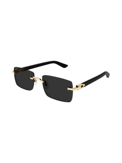 Cartier Eyewear Ct0579s Rimless Gold-tone Sunglasses In Multi