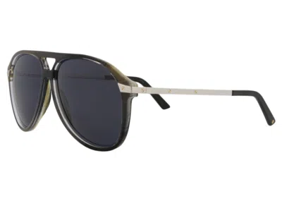Pre-owned Cartier Men's  Aviator Sunglasses/ (ct0105s30003088003) (ct0105s In Grey/silver/grey (ct0105s