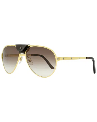 Cartier Men's Ct0034s 59mm Sunglasses In Gold