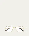 Cartier Men's Titanium Rectangle Optical Frames In Gold