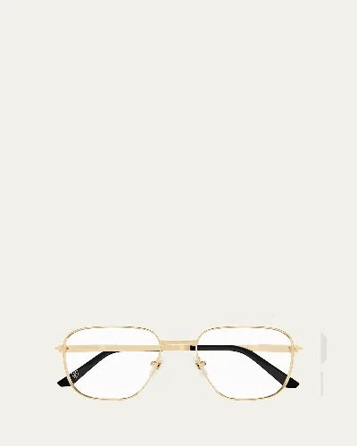 CARTIER MEN'S TITANIUM RECTANGLE OPTICAL FRAMES