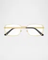 Cartier Men's Ct0555oa Titanium Rectangle Optical Frames In Gold