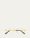 Cartier Men's Ct0555oa Titanium Rectangle Optical Frames In Gold
