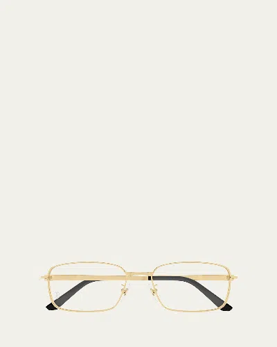 Cartier Men's Ct0555oa Titanium Rectangle Optical Frames In Gold