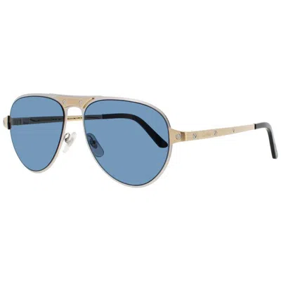 Cartier Men's Gold Tone Rectangular Sunglasses Ct0533s002 In ["gold Tone"]