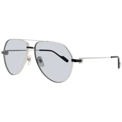 Cartier Men's Grey Rectangular Sunglasses Ct0334s004 In ["grey"]