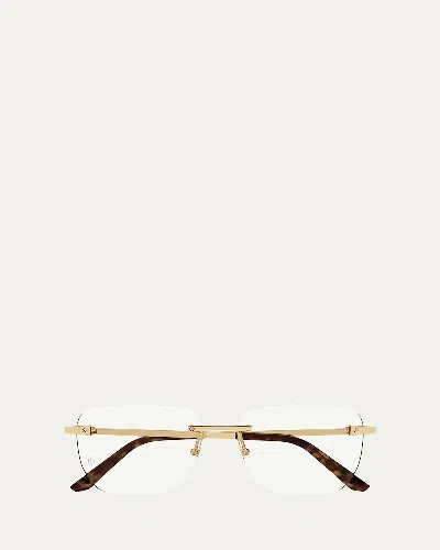 Cartier Men's Rimless Metal Optical Glasses In Gold | ModeSens