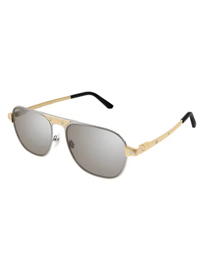 Cartier Men's Santos Evolution 58mm Navigator Sunglasses In Multi