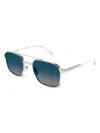 Cartier 54mm Rectangular Gradient Sunglasses In Pattern