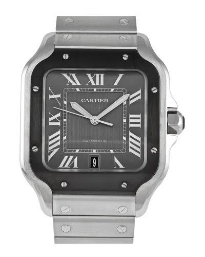 Cartier Men's Santos Watch, Circa 2023 (authentic ) In Metallic