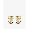 Cartier Mens 18k Yellow Gold Panthère De  18ct Yellow-gold And Lacquer Cufflinks In Gold