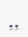 Cartier Mens Silver Ballon Bleu De Palladium-plated Sterling-silver Cufflinks In Silver (silver)
