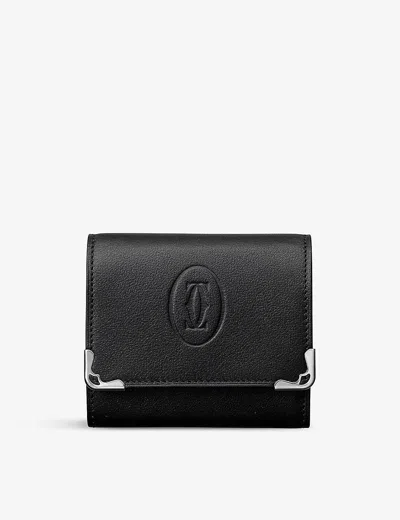 Cartier Black Must De Calfskin Square Coin Purse