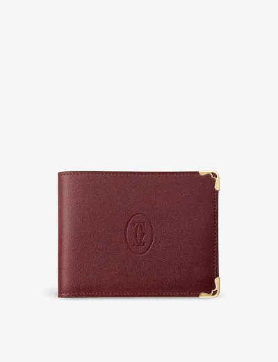 Cartier Womens Burgundy Must De Leather Wallet