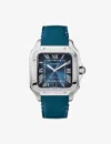 Cartier Mens Steel Crwssa0030 Santos De Large Model Stainless Steel And Leather Watch In Steel