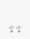 Cartier Mens Silver Double C De Palladium-plated Sterling-silver Cufflinks In Silver