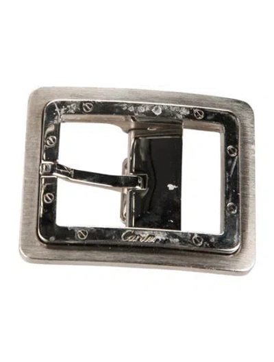 Pre-owned Cartier Mens' Metal Belt Buckle In Silver