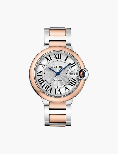 Cartier Mens Rose Gold And Steel Crw2bb0034 Ballon Bleu De 18ct Rose-gold And Stainless-steel Automa