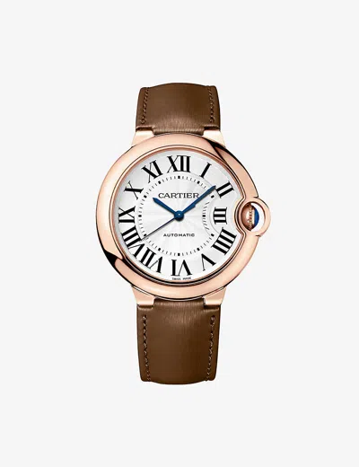 Cartier Mens Rose Gold Crwgbb0040 Ballon Bleu De  18ct Rose-gold, 0.09ct Brilliant-cut Diamond, 0.40c