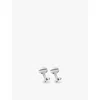 Cartier Mens Santos De  Screw-motif Palladium-plated Sterling-silver Cufflinks In Silver