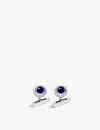Cartier Mens Steel Pasha De Palladium-plated Sterling-silver Cufflinks In Steel