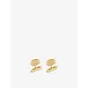 Cartier Mens Gold Wax Seal 18ct Yellow-gold Cufflinks In Gold