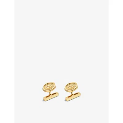 Cartier Mens Gold Wax Seal 18ct Yellow-gold Cufflinks
