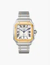 Cartier Mens Yellow Gold & Steel Crw2sa0009 Santos De  Large Stainless-steel, 18ct Yellow-gold And In In Yellow Gold & Steel