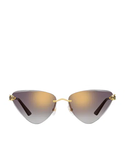 Cartier Metal 06l001646 Sunglasses In Gold