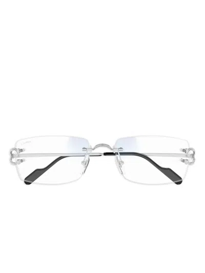 Cartier Eyewear Ct0563s001 Rimless Metal Sunglasses In Metallic