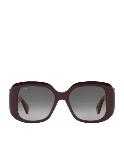 Cartier Metal Panthère De  Ct0471s Sunglasses In Black