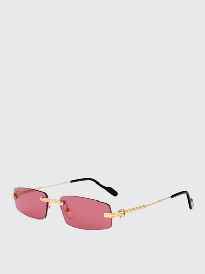Cartier Metal Sunglasses In Burgundy