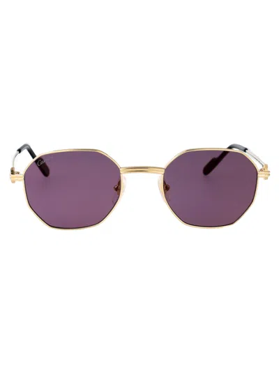 Cartier Metallic Gold Sunglasses