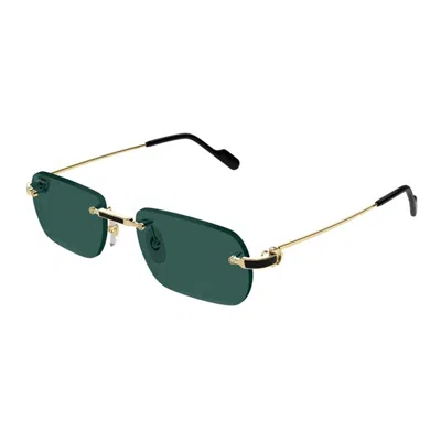 Cartier Metallic Gold Sunglasses