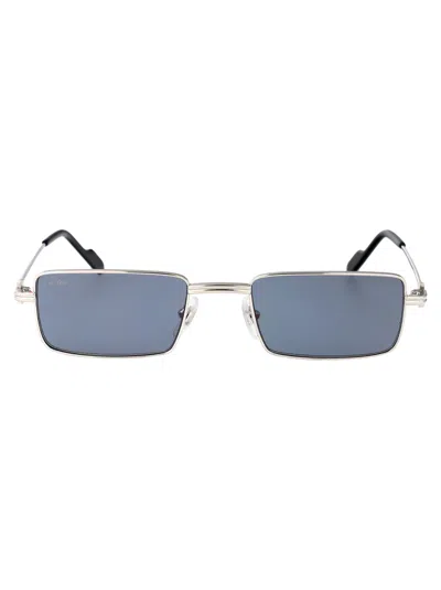Cartier Metallic Silver Sunglasses