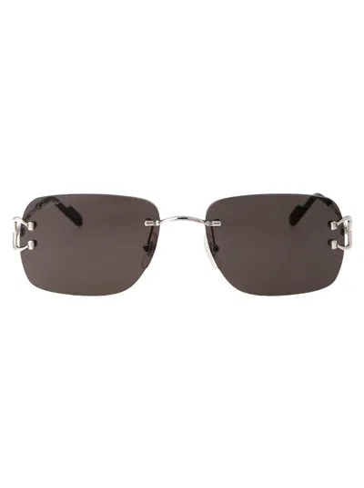 Cartier Metallic Silver Sunglasses
