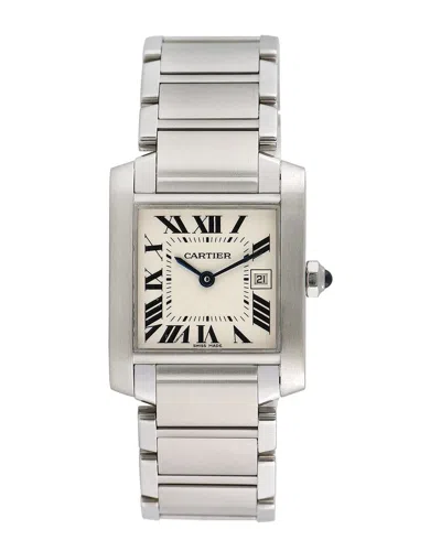 Cartier Midsize Tank Francaise Watch, Circa 2000s (authentic ) In Gold