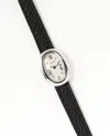 Cartier Mini Baignoire 18mm Ref 2369 18k White Gold Watch In Black