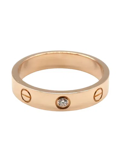 Pre-owned Cartier Mini Love 1pd Ring In Gold
