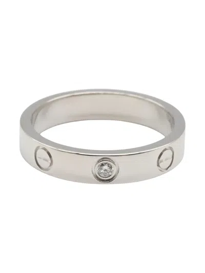 Pre-owned Cartier Mini Love 1pd Ring In Silver