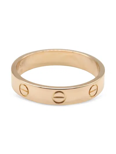 Pre-owned Cartier Mini Love Ring In Gold
