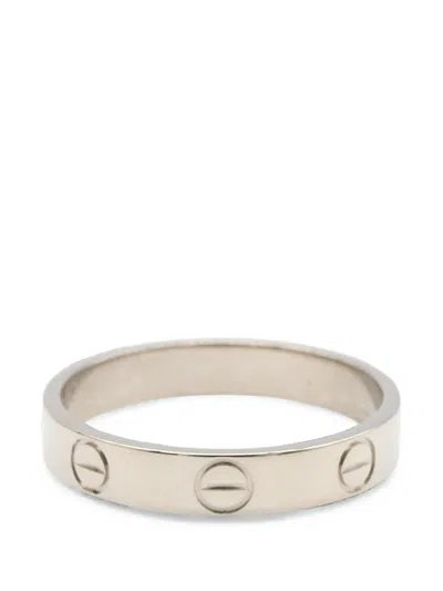 Pre-owned Cartier Mini Love Ring In Silver