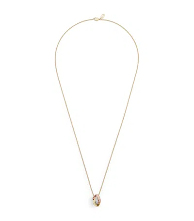 Cartier Mixed Gold And Diamond Trinity Box Necklace