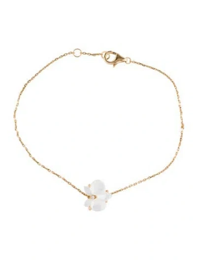 Pre-owned Cartier Mother Of Pearl Caresse D'orchidées Bracelet, 7" In Multi