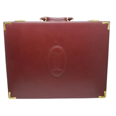 Pre-owned Cartier Must Bordeaux Leather Attaché Case ()