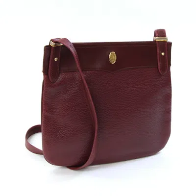 Pre-owned Cartier Must Bordeaux Leather Shoulder Bag () In Burgundy