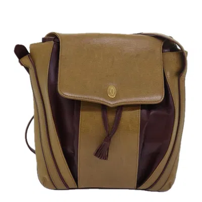 Pre-owned Cartier Must De  Beige Leather Shoulder Bag ()