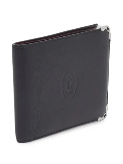 Pre-owned Cartier Must De  Bifold Wallet In Black