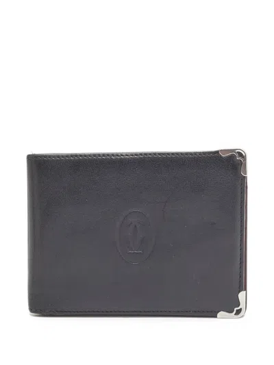 Pre-owned Cartier Must De  Bifold Wallet In Black