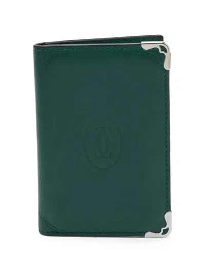 Pre-owned Cartier Must De  Bifold Wallet In Green